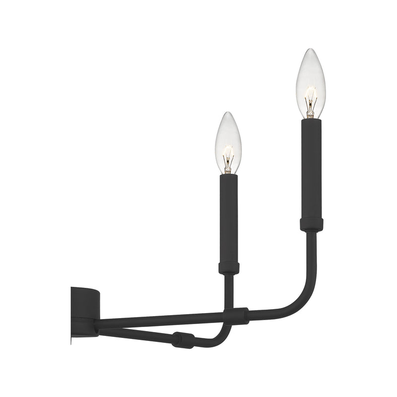 Quoizel Abner 24in 5-Light Chandelier | Industrial Matte Black Steel | Dining Room & Foyer | 24 x 24 x 25.25 in | Model ABR5024MBK
