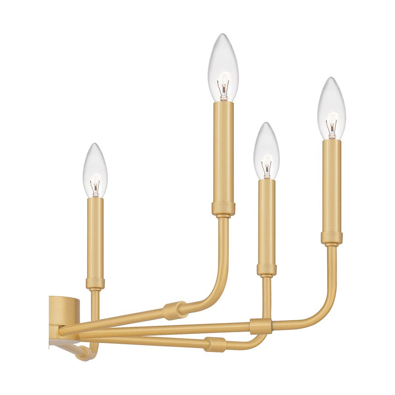 Quoizel Abner 8 Light Chandelier, Aged Brass