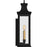 Quoizel Abernathy 2Lt Outdoor Lantern, Black/Clear Tempered Glass