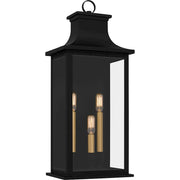 Quoizel Abernathy 3 Light Outdoor Lantern, Matte Black/Glass - ABY8409MBK