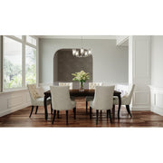Quoizel Acacia 5 Light Chandelier, Brushed Nickel/Clear Water