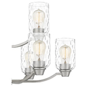 Quoizel Acacia 29in 9-Light Chandelier | Modern Brushed Nickel and Clear Water Glass | Dining Room & Foyer | Model ACA5029BN