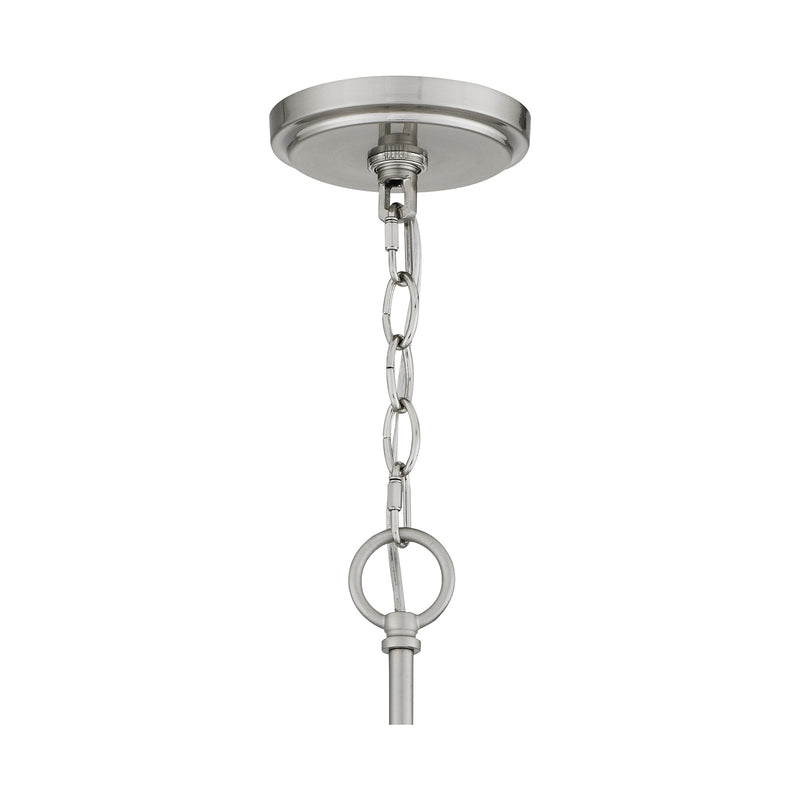 Quoizel Acacia 29in 9-Light Chandelier | Modern Brushed Nickel and Clear Water Glass | Dining Room & Foyer | Model ACA5029BN