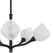 Quoizel Adelyn 30in 5-Light Chandelier | Floral Oil Rubbed Bronze and Clear Alabaster Glass | Dining Room & Bedroom | Model ADEL5030OI