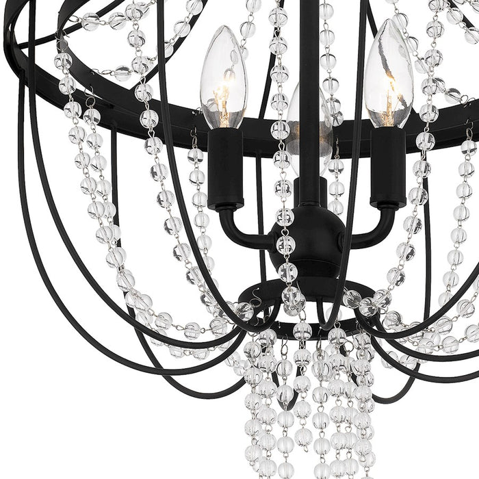 Quoizel Adelaide 3 Light Semi-Flush Mount, Matte Black