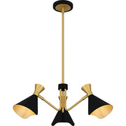 Quoizel Arden 3Light Chandelier, Matte Black/Metal - ADN5026MBK