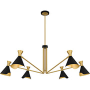 Quoizel Arden 6Light Chandelier, Matte Black/Metal - ADN5052MBK