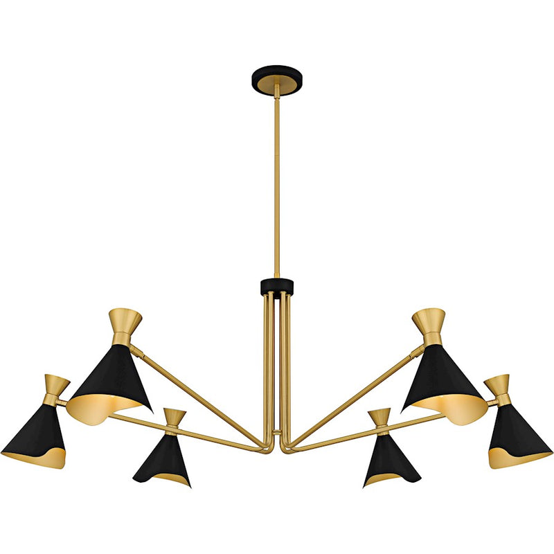 Quoizel Arden 6Light Chandelier, Matte Black/Metal - ADN5052MBK