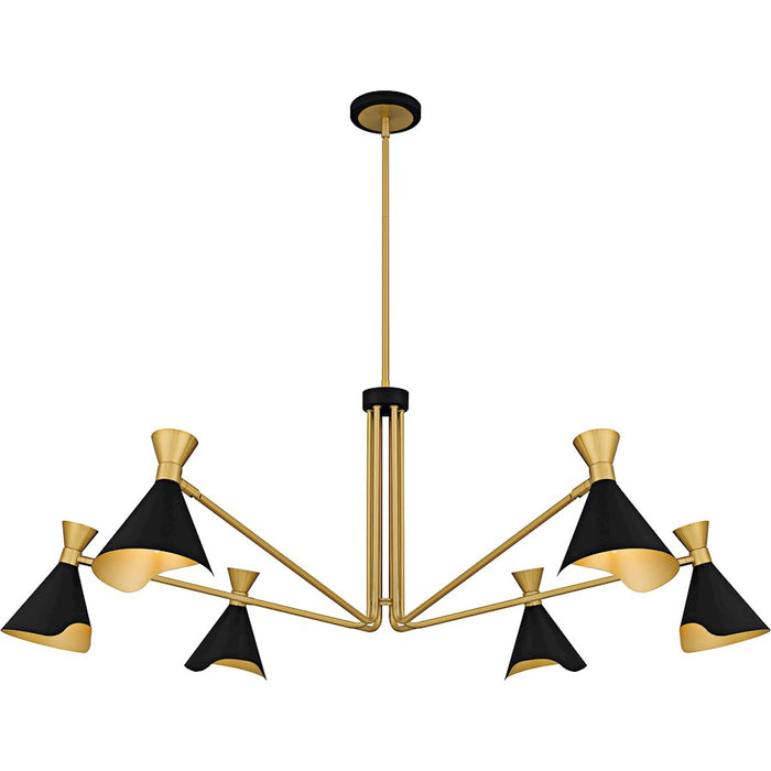 Quoizel Arden 6Light Chandelier, Matte Black/Metal - ADN5052MBK