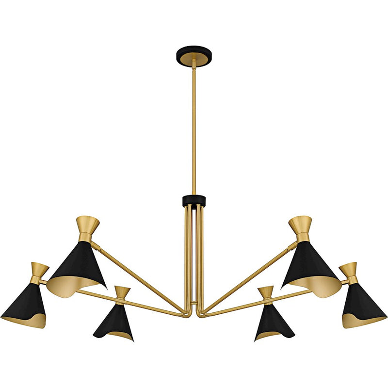 Quoizel Arden 6Light Chandelier, Matte Black/Metal