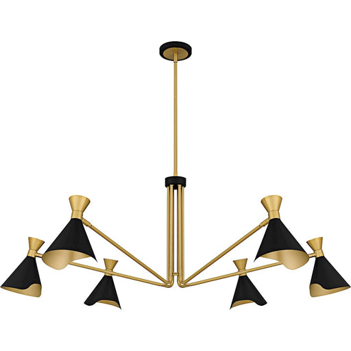 Quoizel Arden 6Light Chandelier, Matte Black/Metal