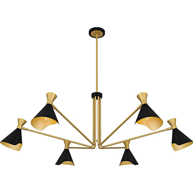 Quoizel Arden 6Light Chandelier, Matte Black/Metal
