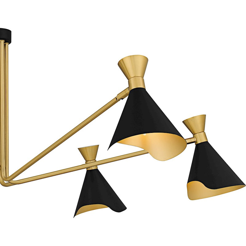 Quoizel Arden 6Light Chandelier, Matte Black/Metal