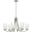 Quoizel Allard 6Light Chandelier, Brushed Nickel/Clear Water Glass
