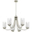 Quoizel Allard 6Light Chandelier, Brushed Nickel/Clear Water Glass