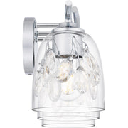 Quoizel Ansley 24in 3-Light Vanity Light | Glam Polished Chrome and Clear Glass | Bathroom Vanity | 24 x 6.25 x 8.25 in | Model ALE8624C