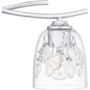 Quoizel Ansley 24in 3-Light Vanity Light | Glam Polished Chrome and Clear Glass | Bathroom Vanity | 24 x 6.25 x 8.25 in | Model ALE8624C