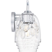 Quoizel Ansley 33.5in 4-Light Vanity Light | Glam Polished Chrome and Clear Glass | Bathroom Vanity | 33.5 x 6.25 x 8.25 in | Model ALE8633C
