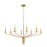 Quoizel Alexander 8-Lt Brushed Gold Chandelier, Brushed Gold - ALEX5040BRG