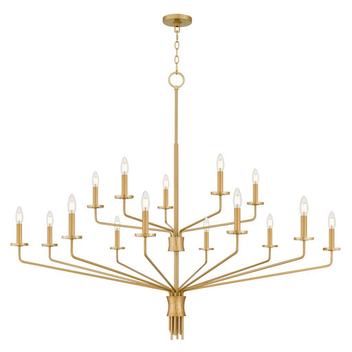 Quoizel Alexander 15-Lt Brushed Gold Chandelier, Brushed Gold - ALEX5055BRG