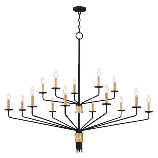 Quoizel Alexander 15-Lt Matte Black Chandelier, Matte Black - ALEX5055MBK