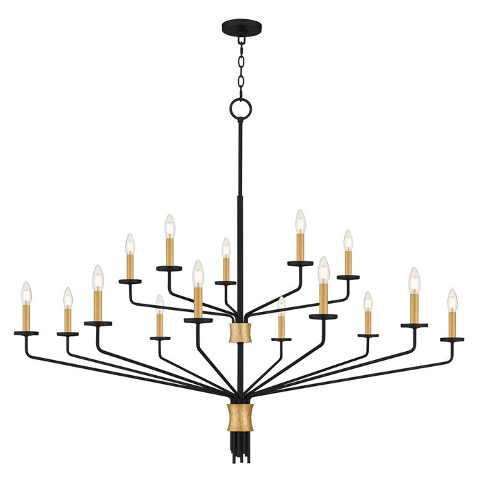 Quoizel Alexander 15-Lt Matte Black Chandelier, Matte Black - ALEX5055MBK