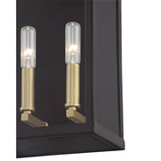 Quoizel Alma 2 Light Outdoor Lantern, Bronze/Clear