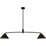 Quoizel Alscott 2Light Island Light, Matte Black/Metal - ALS252MBK