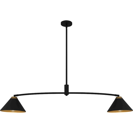 Quoizel Alscott 2Light Island Light, Matte Black/Metal - ALS252MBK