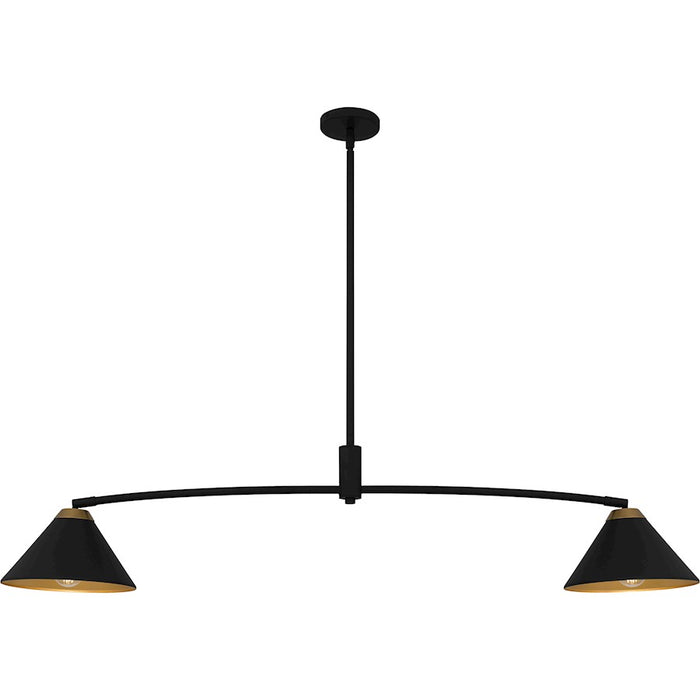 Quoizel Alscott 2Light Island Light, Matte Black/Metal - ALS252MBK