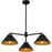 Quoizel Alscott 3Light Chandelier, Matte Black/Metal