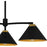 Quoizel Alscott 3Light Chandelier, Matte Black/Metal