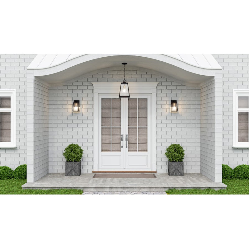 Quoizel Amberly Grove 1 Light Outdoor Lantern, Bronze/Clear