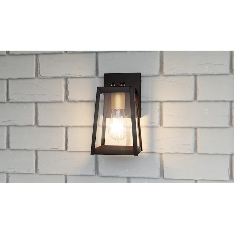 Quoizel Amberly Grove 1 Light Outdoor Lantern, Bronze/Clear