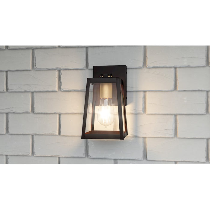 Quoizel Amberly Grove 1 Light Outdoor Lantern, Bronze/Clear
