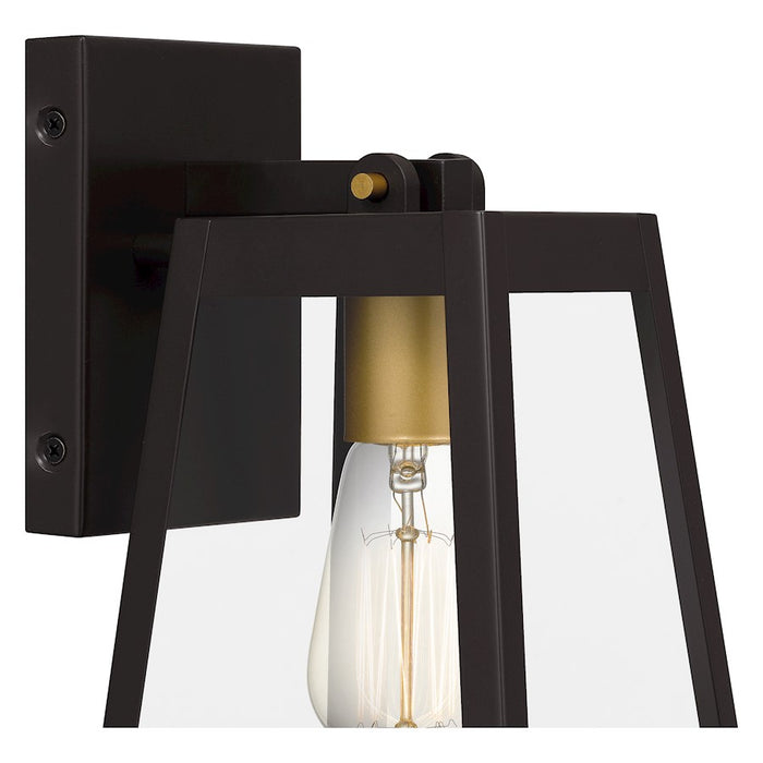 Quoizel Amberly Grove 1 Light Outdoor Lantern, Bronze/Clear