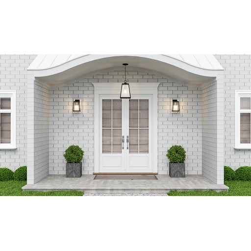 Quoizel Amberly Grove 1 Light Outdoor Lantern, Bronze/Clear