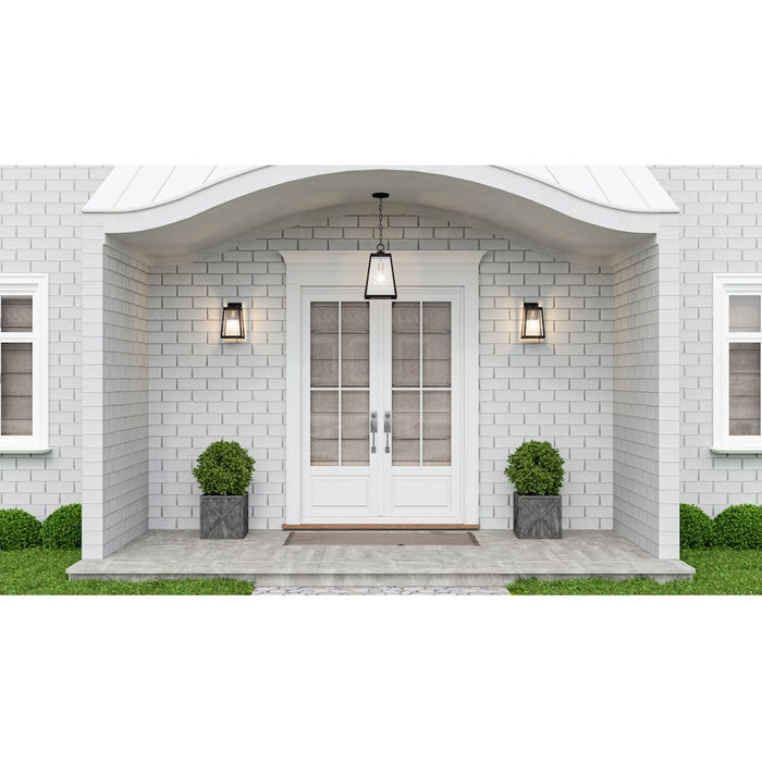 Quoizel Amberly Grove 1 Light Outdoor Lantern, Bronze/Clear