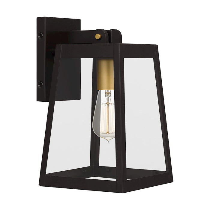 Quoizel Amberly Grove 1 Light Outdoor Lantern, Bronze/Clear