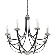 Quoizel Alana 8 Light Chandelier, Mystic Black