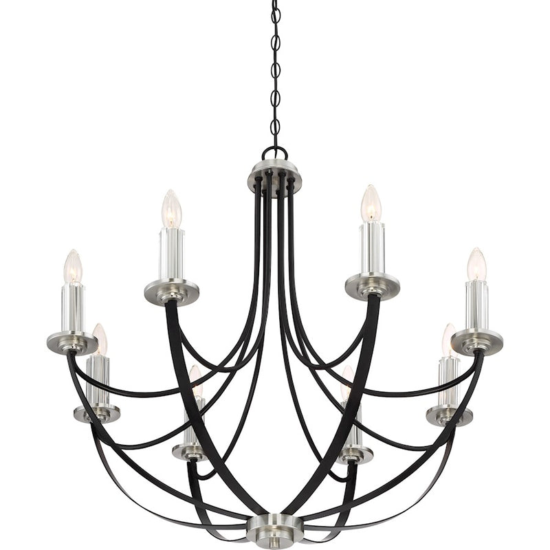 Quoizel Alana 8 Light Chandelier, Mystic Black