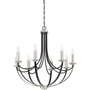 Quoizel Alana 8 Light Chandelier, Mystic Black
