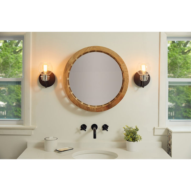 Quoizel Andrews 1 Light Wall Sconce, Earth Black