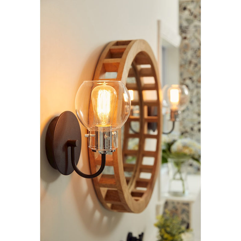 Quoizel Andrews 1 Light Wall Sconce, Earth Black