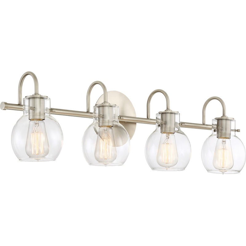 Quoizel Andrews Bath Light, 4 Light, Antique Nickel