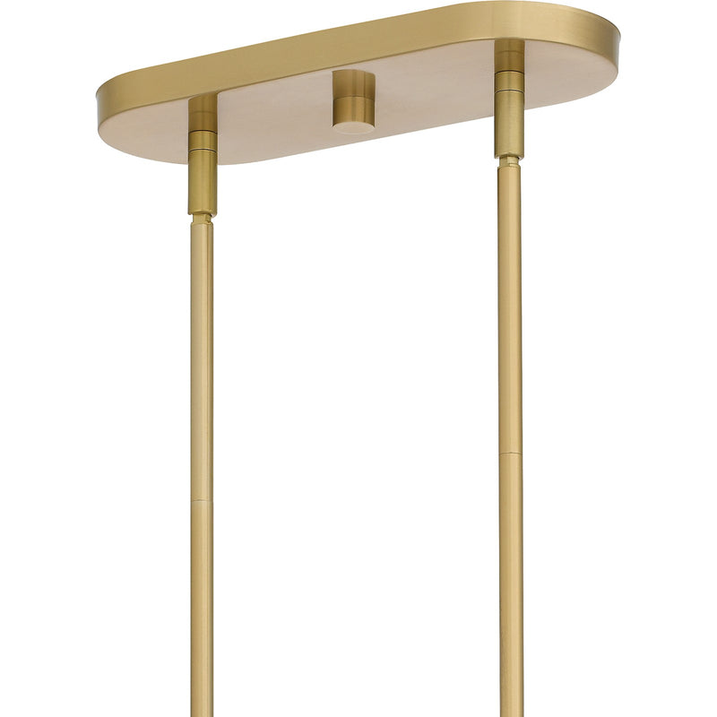 Quoizel Apelle 41in 5-Light Island Chandelier | Glam Aged Brass and White Wood Bead | Kitchen Island & Dining Room | Model APE542AB