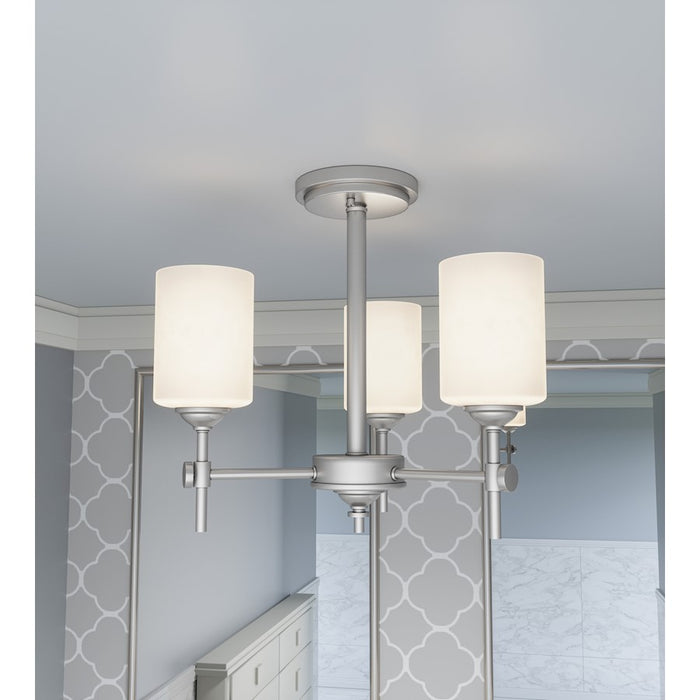 Quoizel Aria 3 Light Semi-Flush Mount, Opal