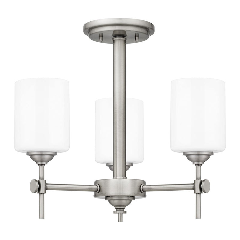 Quoizel Aria 3 Light Semi-Flush Mount, Opal