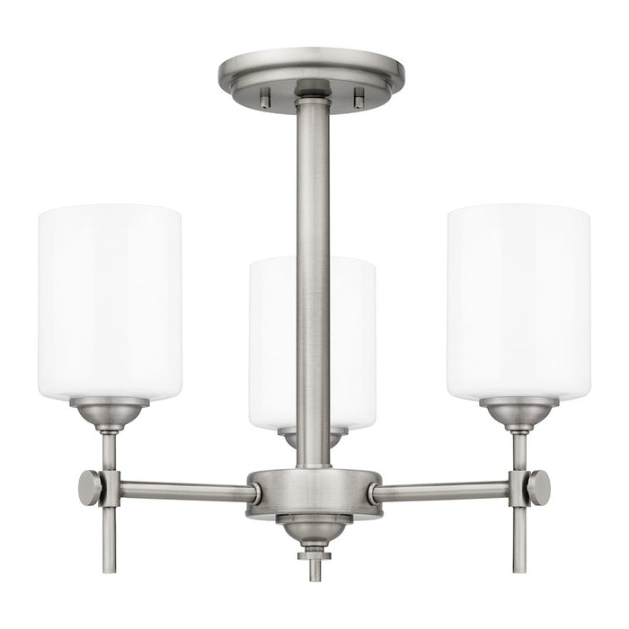 Quoizel Aria 3 Light Semi-Flush Mount, Opal