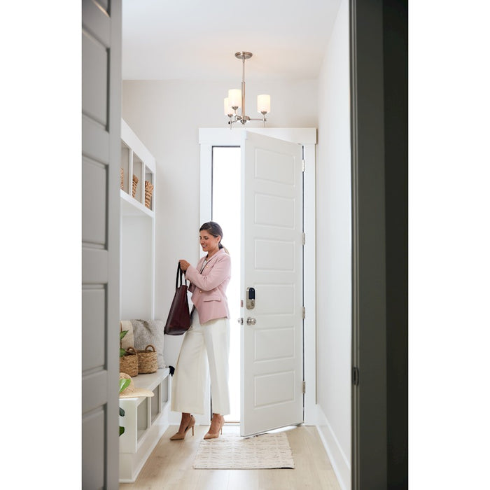 Quoizel Aria 3 Light Semi-Flush Mount, Opal
